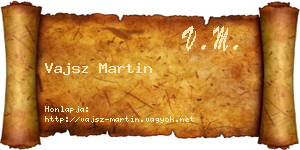 Vajsz Martin névjegykártya